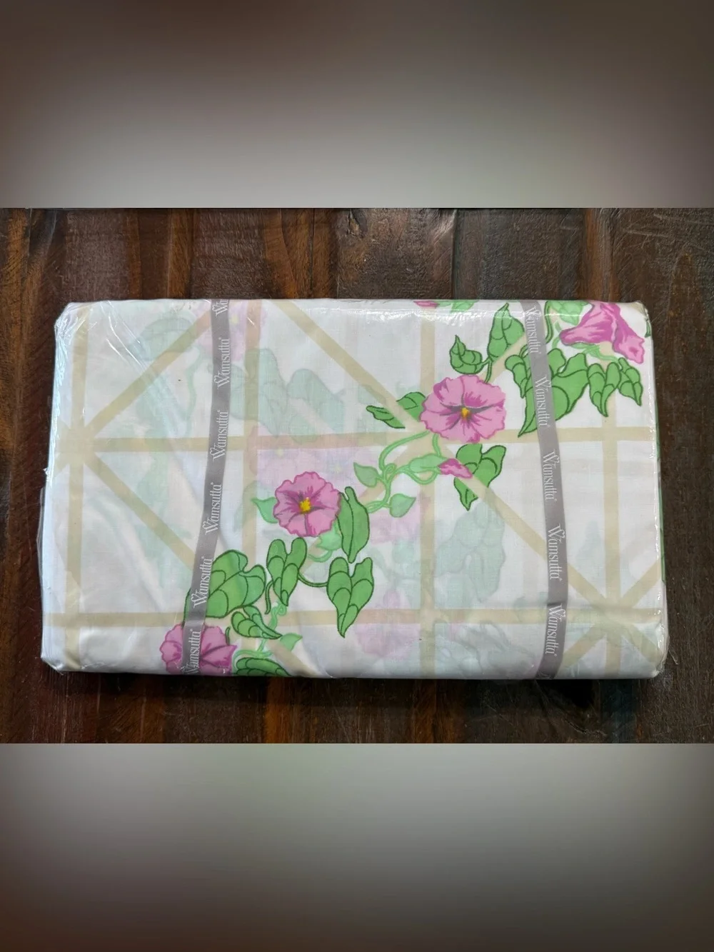 Christian Dior Wamsutta VTG Floral 200 Thread Count Percale Queen Sheet Set  NOS